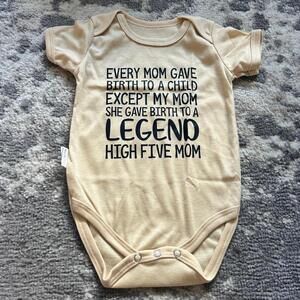 Baby Unisex Yellow "Legend" Theme Onesie Size 6-9 Months (NWT)